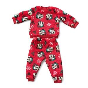 Disney Baby Minnie Sherpa Set Red Holiday Outfit 18 M NWT